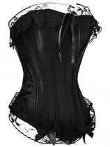 sexy black lace bundle of edge corset m1593