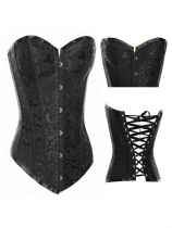 sexy black jacquard corset m1835C