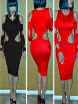 Women's Sexy Hollow Out Bodycon Night Club Bandage Dress M3786