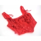 2023 Court Sexy Women Red Fringe Corset Little Sequin Vest Lacing Bustier WK2311