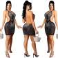 Rhinestone Shiny Skirt Dinner Gown Backless Sexy Mesh Night Dress X5251