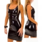Patent Leather Skirt Sexy Mini Plus Size Evening Dress XX4083