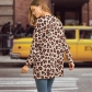Round Neck T-Shirt Slim Long Casual Leopard Print Bottoming LQ082