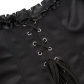 Black Sexy Ruffle Sleeves Lace-up Steampunk Victorian Overbust Corset Top WK2206