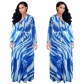 Big Size Summer Long Maxi Dress Print Beach Dress M8428