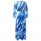 Big Size Summer Long Maxi Dress Print Beach Dress M8428